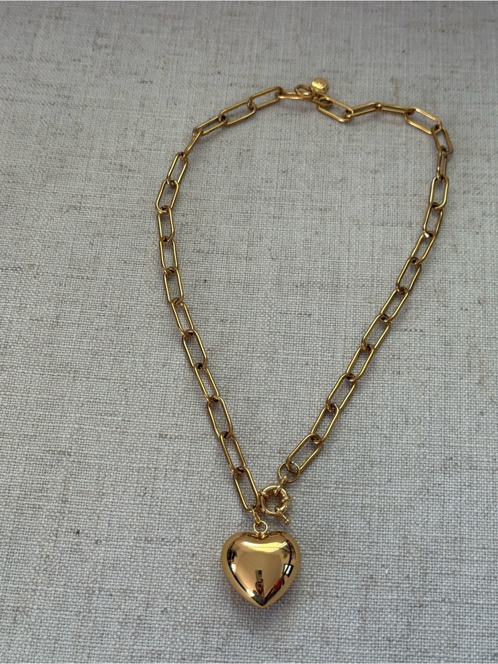 New Mayamar Gold Heart Lariat Necklace with puff heart Pendant - Women Jewelry - Picture 4 of 4
